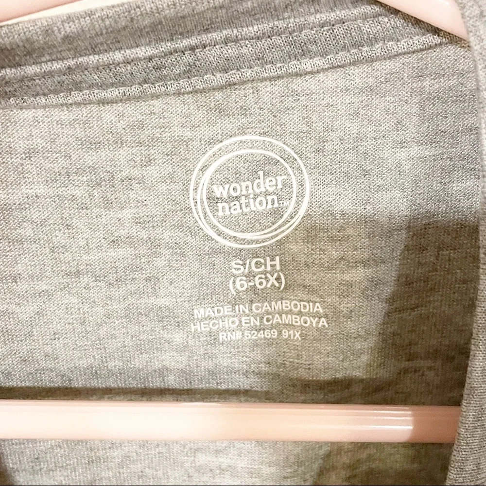 Wonder Nation Youth‎ Girls Small Grey Pleated Tie Waist Short Sleeve Dress